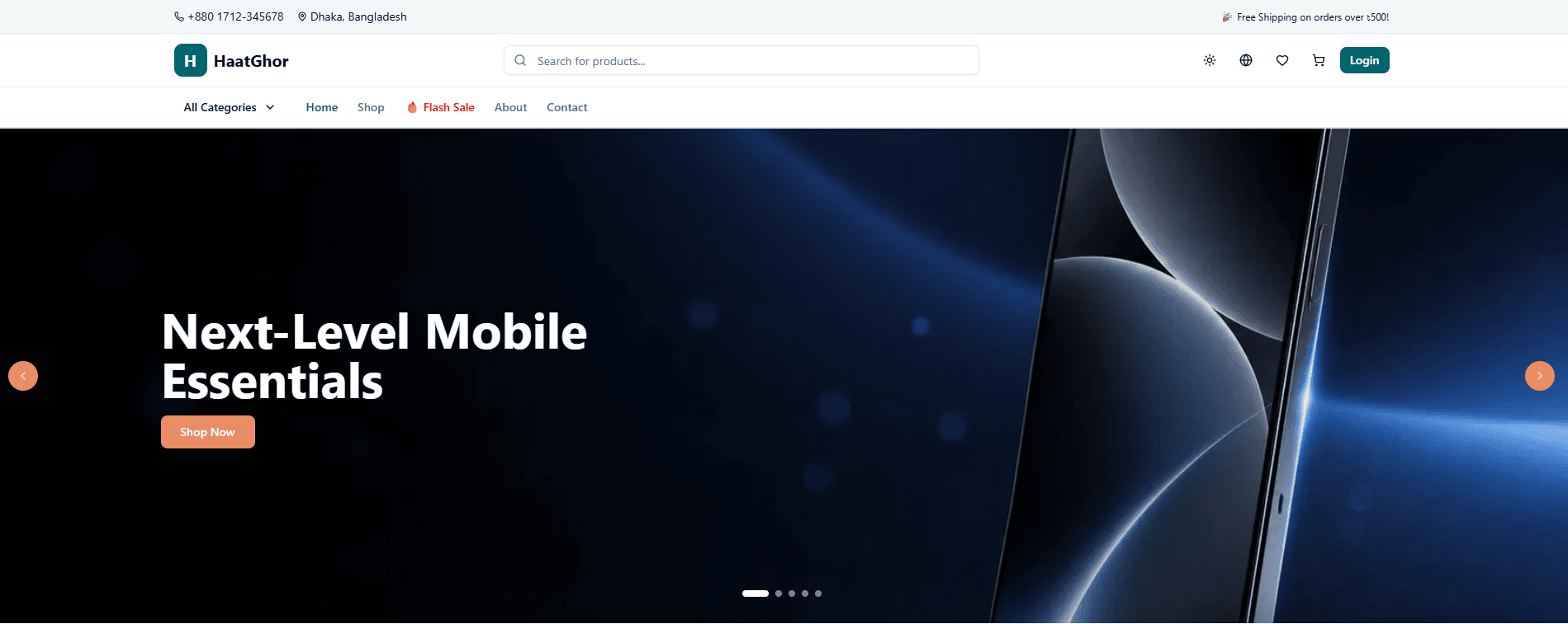 HaatGhor — E-commerce Storefront & Admin Dashboard project screenshot 1