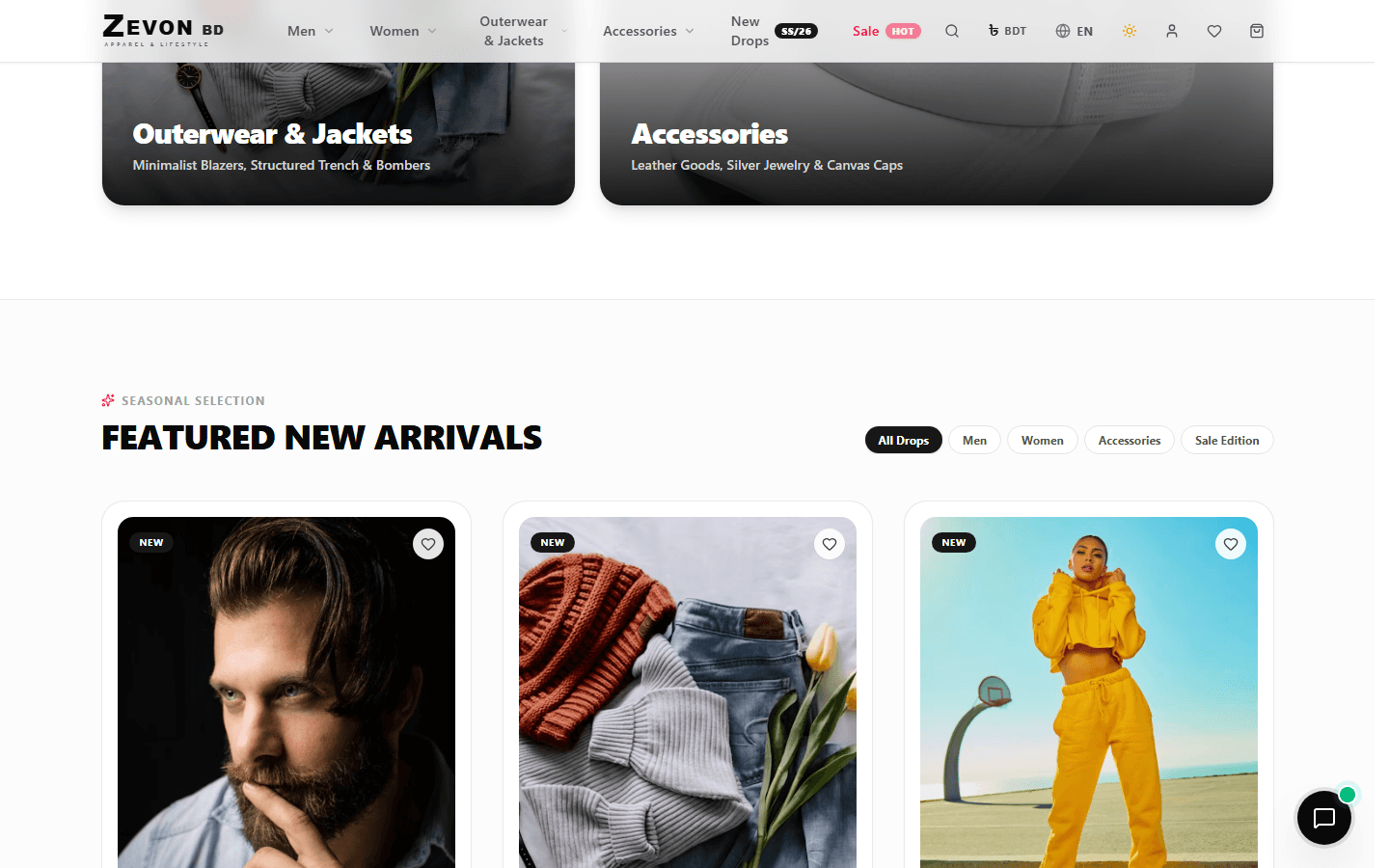ZEVON — Architectural Streetwear E-Commerce Platform & Admin Dashboard project screenshot 3