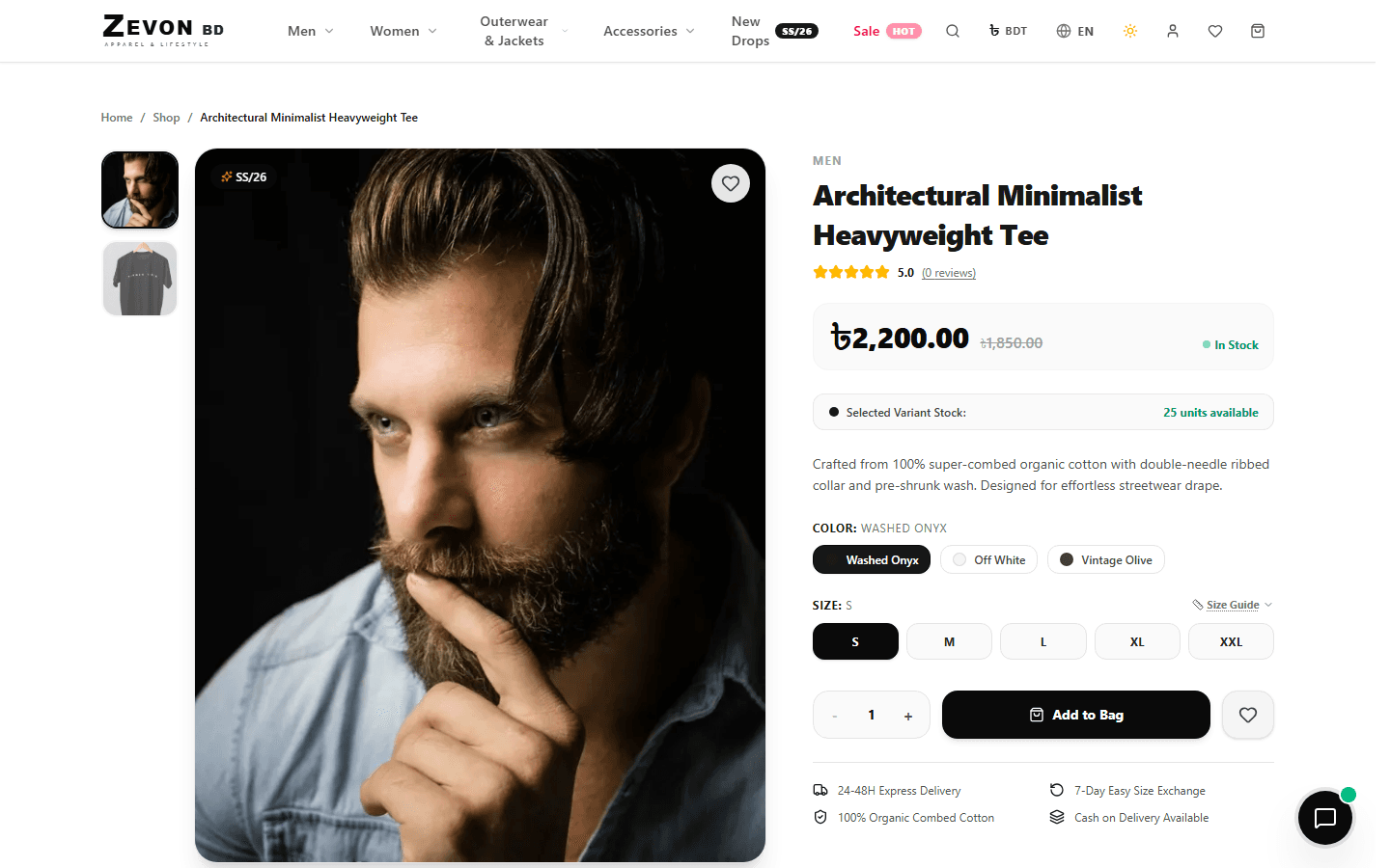 ZEVON — Architectural Streetwear E-Commerce Platform & Admin Dashboard project screenshot 4